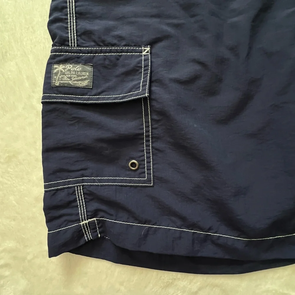 Polo by Ralph Lauren Dark Blue Swim Shorts, Size M